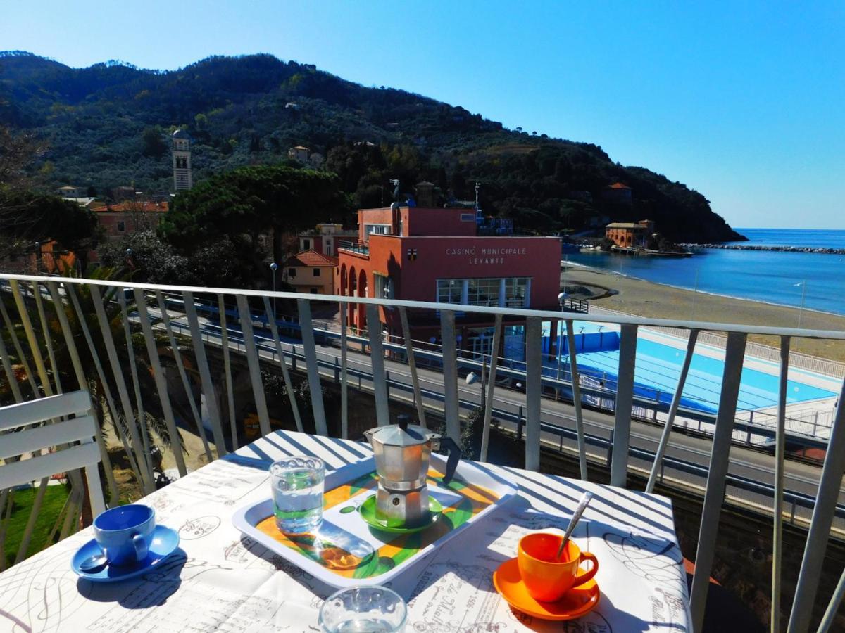 Trilocale Con Meravigliosa Vista Mare, Levanto Extérieur photo
