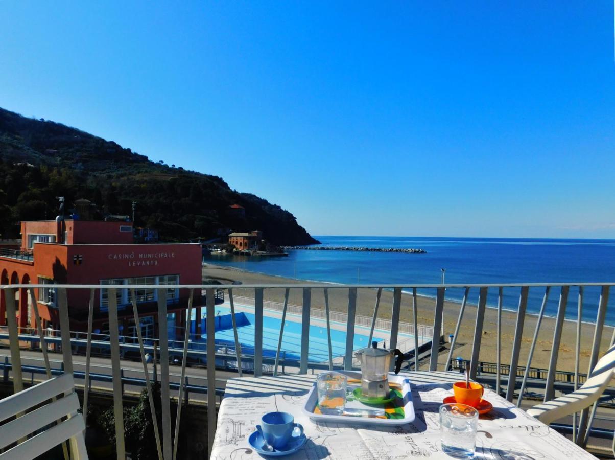 Trilocale Con Meravigliosa Vista Mare, Levanto Extérieur photo