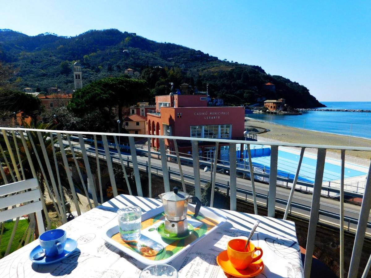 Trilocale Con Meravigliosa Vista Mare, Levanto Extérieur photo