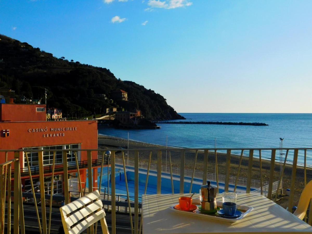 Trilocale Con Meravigliosa Vista Mare, Levanto Extérieur photo